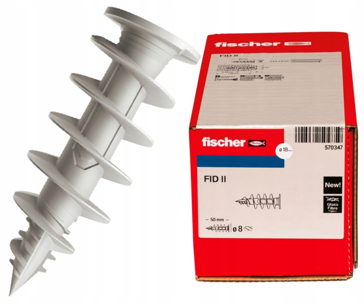 Kolík pro izolaci fischer Fid II 50 mm 570347 balení 50 ks