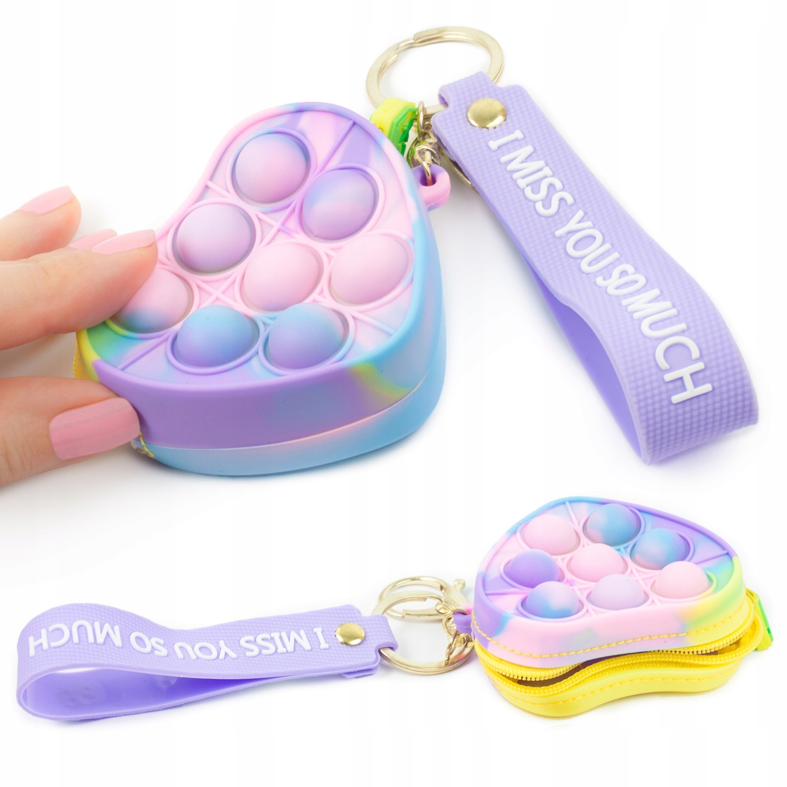 

Brelok Kawaii Zawieszka breloczek Pop It portfelik