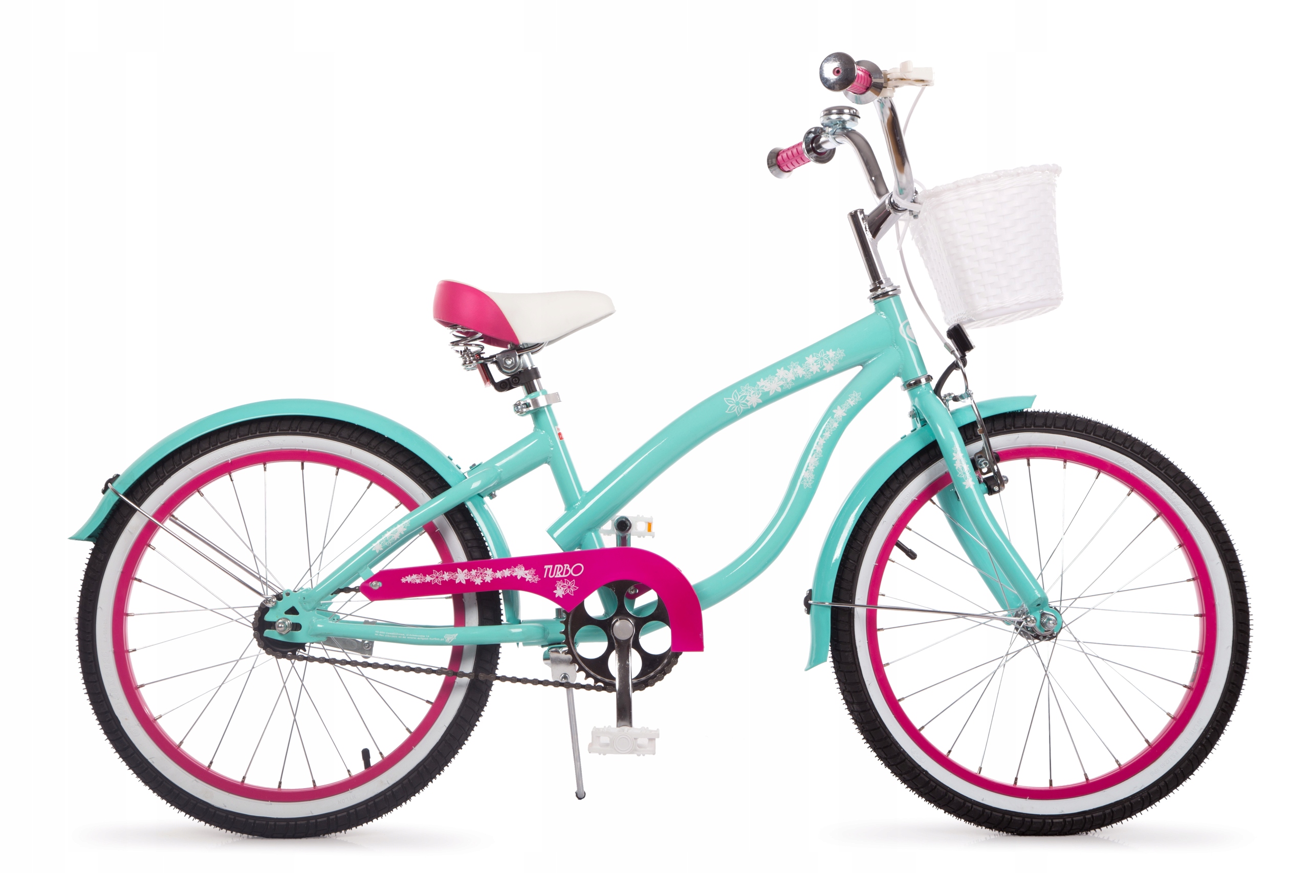 ROWER DZIECIĘCY 20" CRUISER POLSKI ROWEREK DLA DZIEWCZYNKI 5-8 LAT + STOPKA