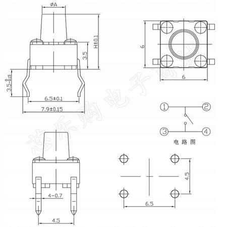 Mikrostyk TACT 6x6x17mm - mikroswitch - 10 sztuk jakar Producent inny