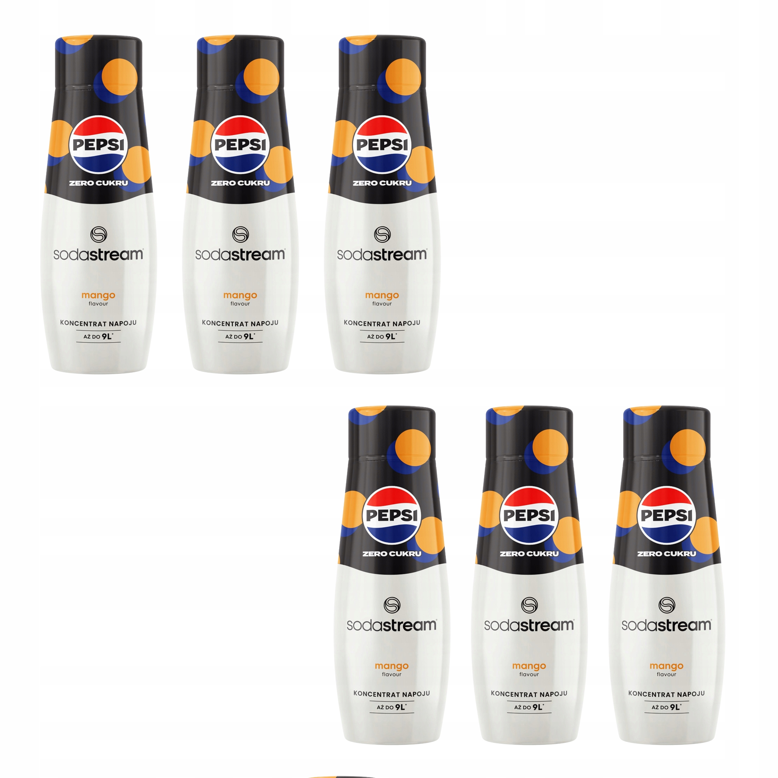 Koncentrát SodaStream Pepsi Max Mango 440 ml – sirup do vody a saturátor x6