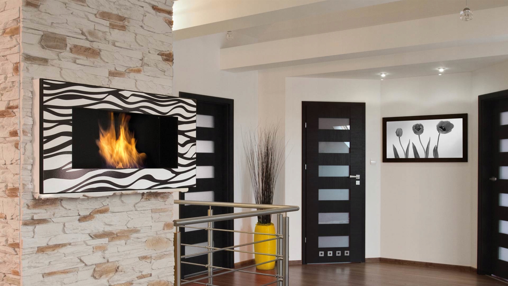 BIOKOMINEK Delta Zebra Rodzaj wiszący