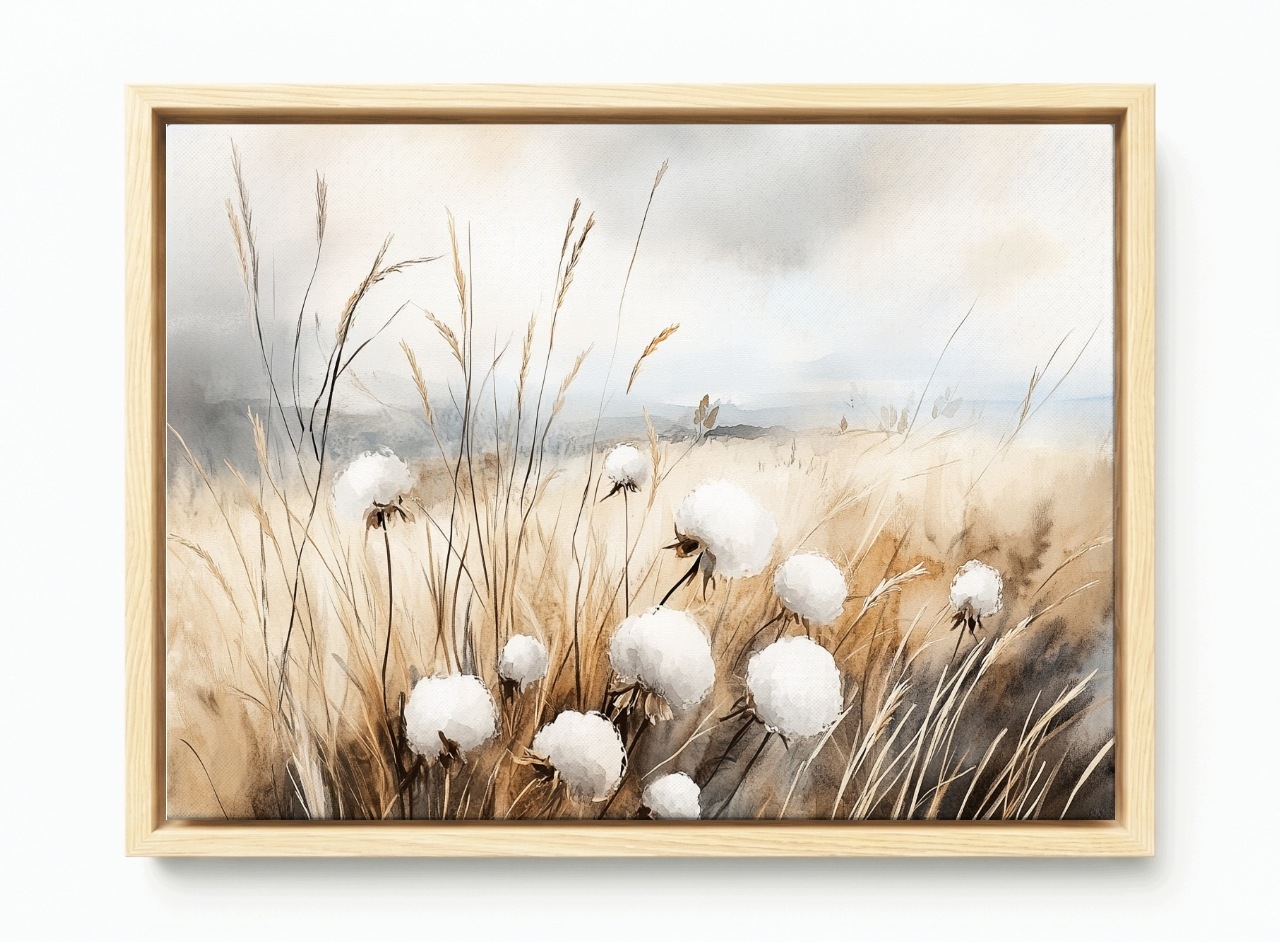 Obraz Rám Americký Box Příroda Louka Trávy Květiny Bavlna 120x80