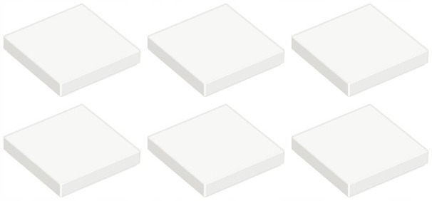 

Lego 3068b Tile Płytka 2x2 biała (3g) 6 szt.