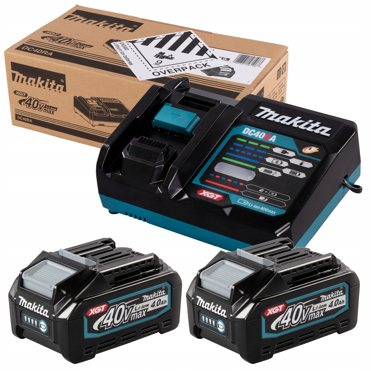 Makita Zestaw zasilający 40V Xgt aku 2x4,0Ah BL4040 DC40RA 191L77-9