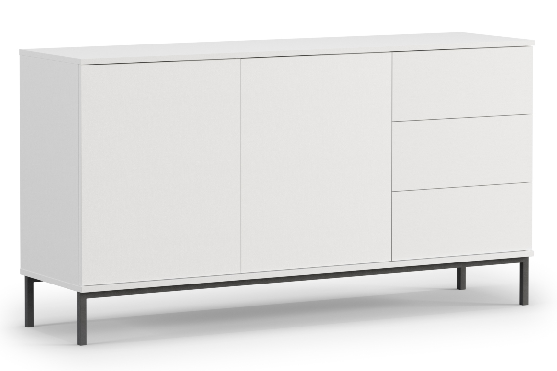 Komoda se zásuvkami moderní bílá matná Eristi