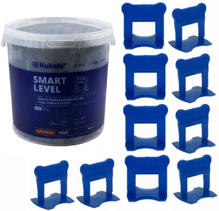 Kubala Klipsy Smart Level 1.5MM 800SZT+WIADRO 1869