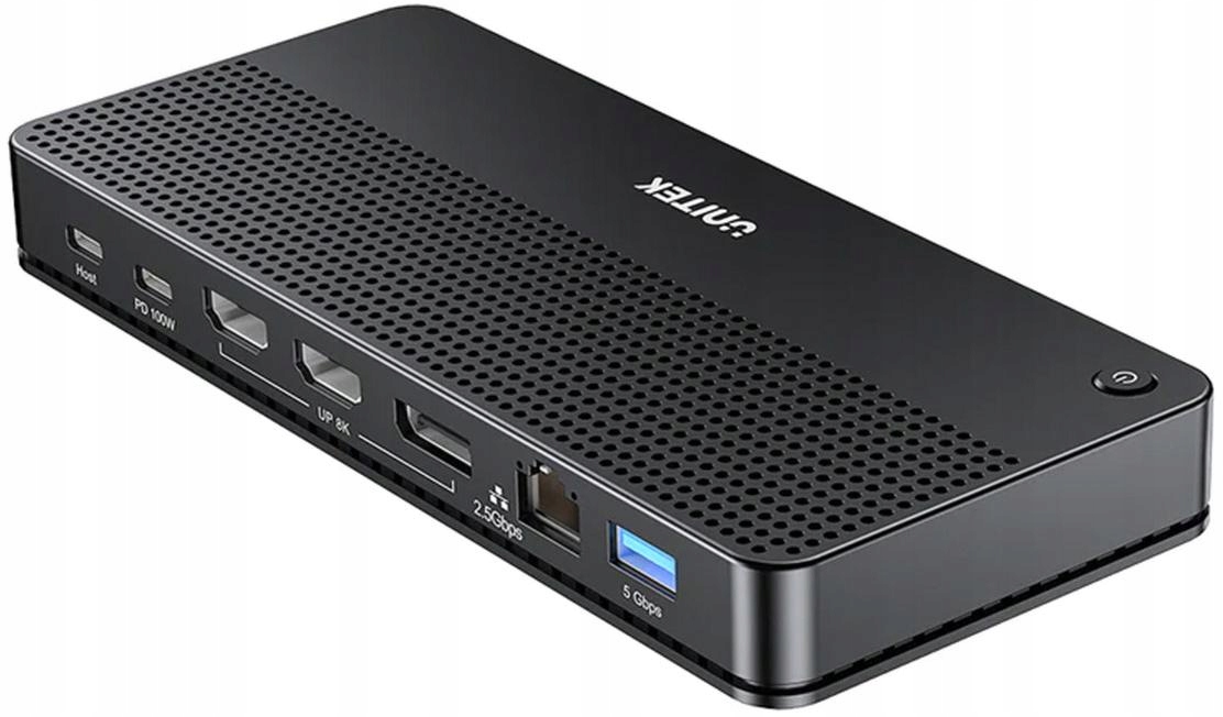 Unitek stacja dokująca 13w1 MST HDMI 2.1 DP 8K 60Hz PD 100W RJ45 SD USB