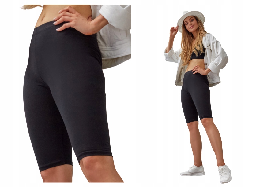 

Czarne getry krótkie legginsy Latynka Kolarki s-xl