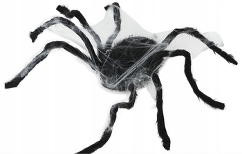 Pavouk 80 cm interaktivní chlupatý s pavučinou hýbe nohama