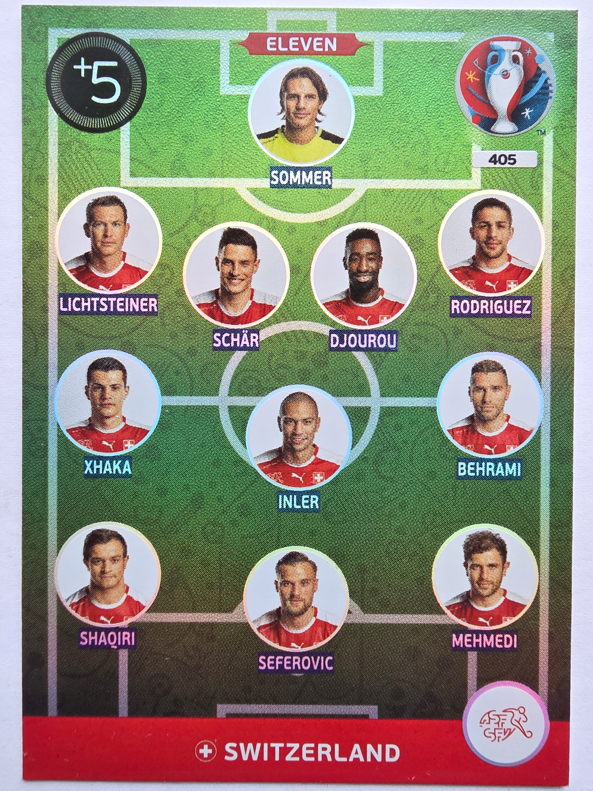 2016 Panini Euro Eleven Szwajcaria Nr 405 /o