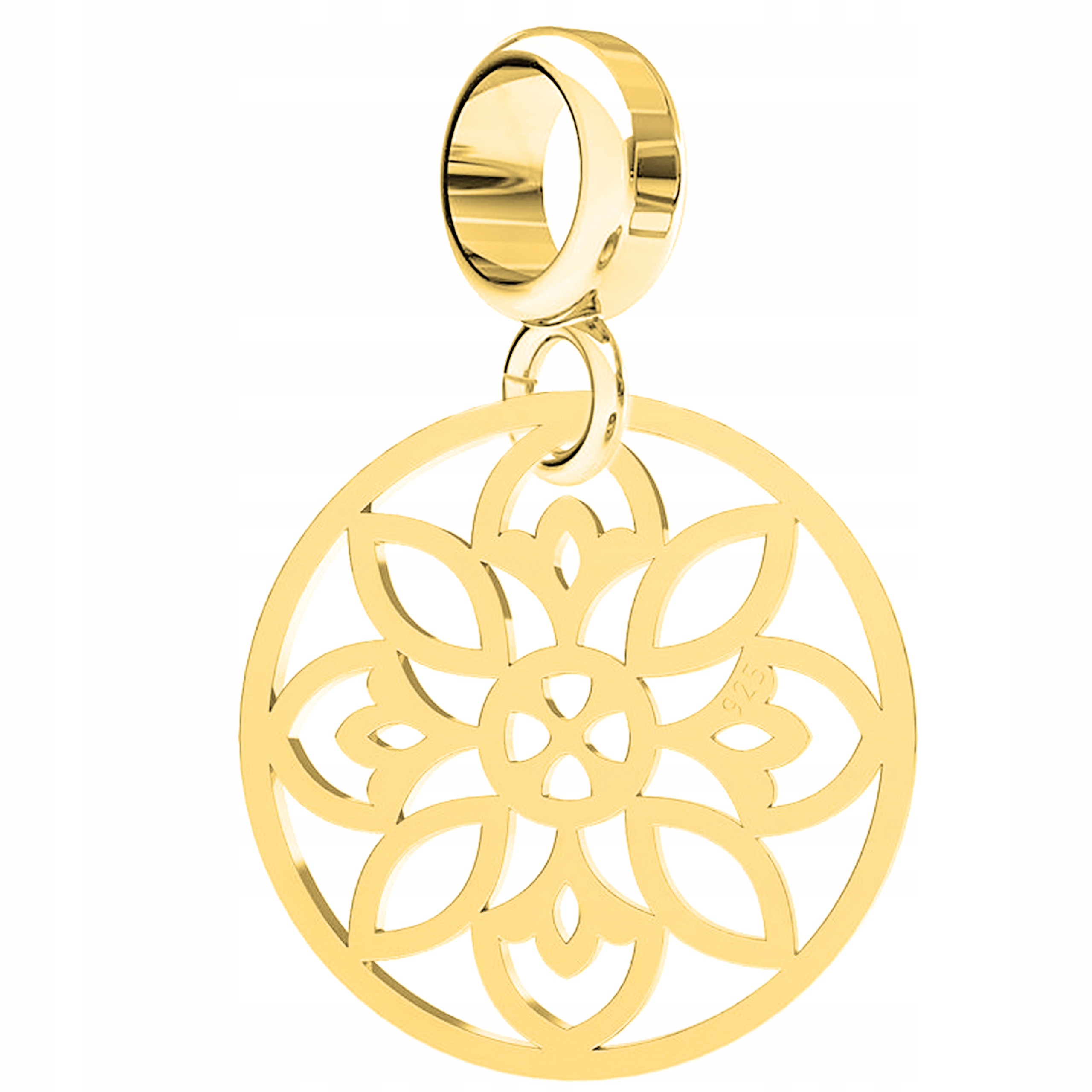 Zlatý přívěsek s ažurovým květem Rostlina Květ ažurový Květina Stříbro 925