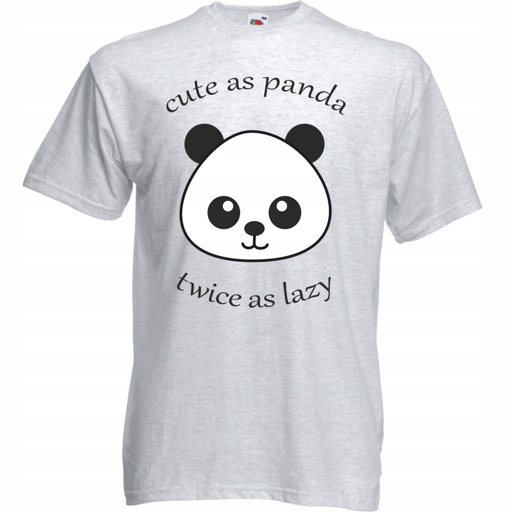 

Koszulka zabawna panda prezent M ash szara