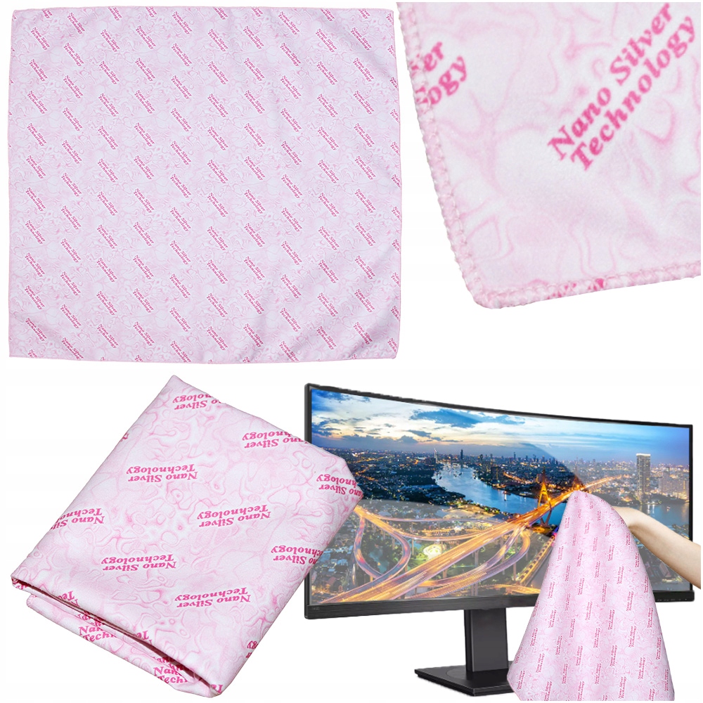 Levně Raypath Utěrka Sunbeam Růžová L 38 x 41 cm Nanostříbro do kuchyně Kuchyně