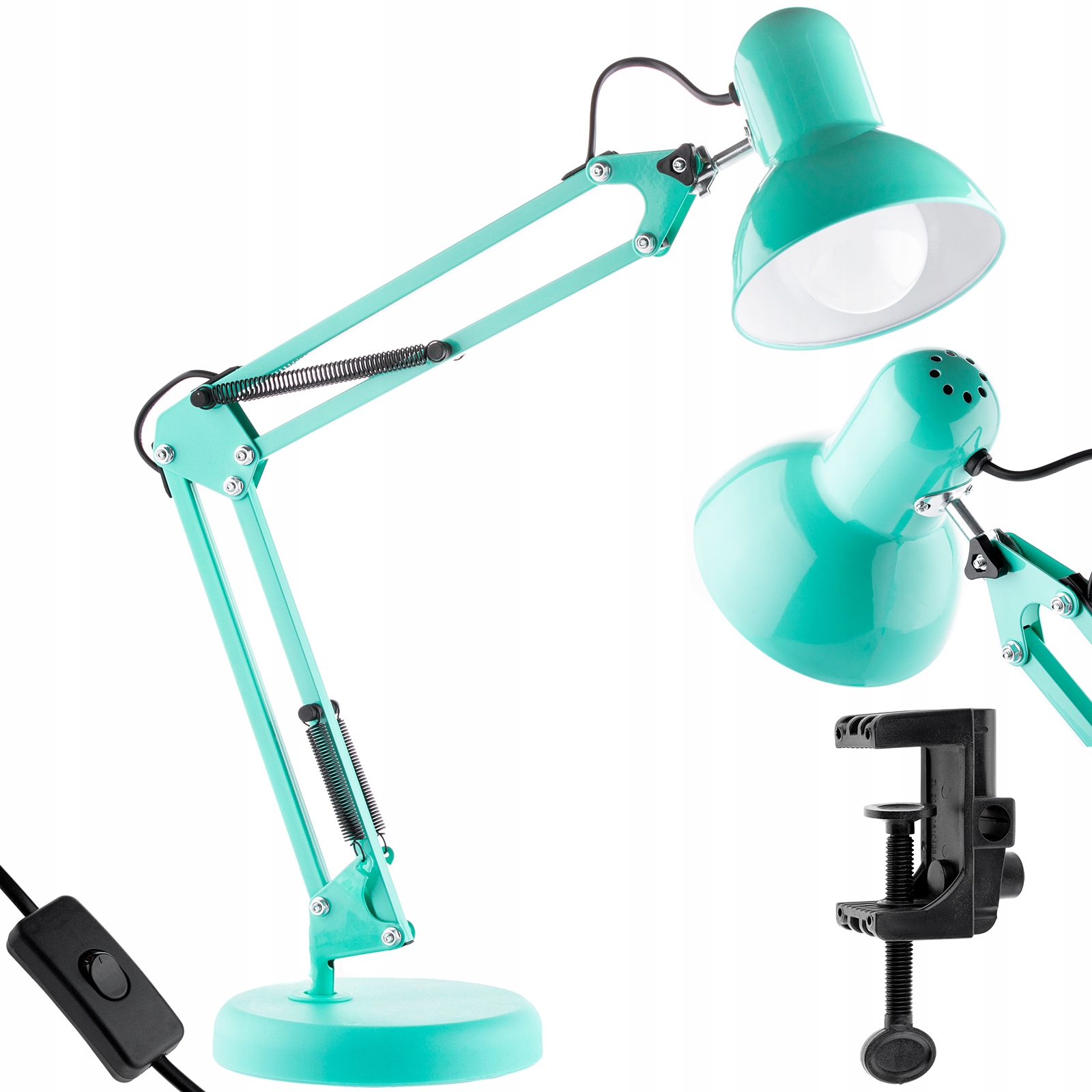 Lampka Biurkowa Kreślarska do LED E27 z Uchwytem