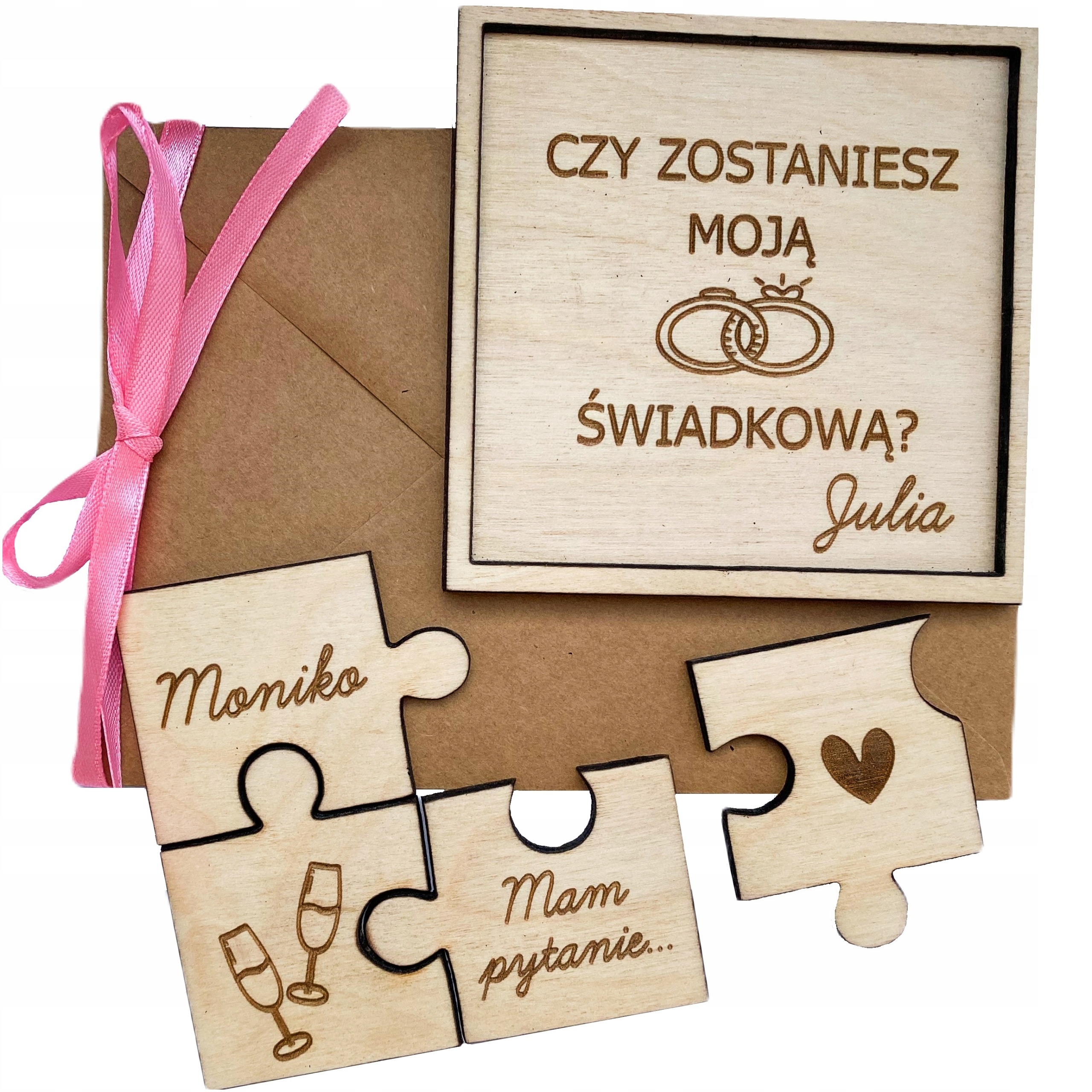 PUZZLE CZY ZOSTANIESZ MOJĄ ŚWIADKOWĄ PROŚBA KARTKA