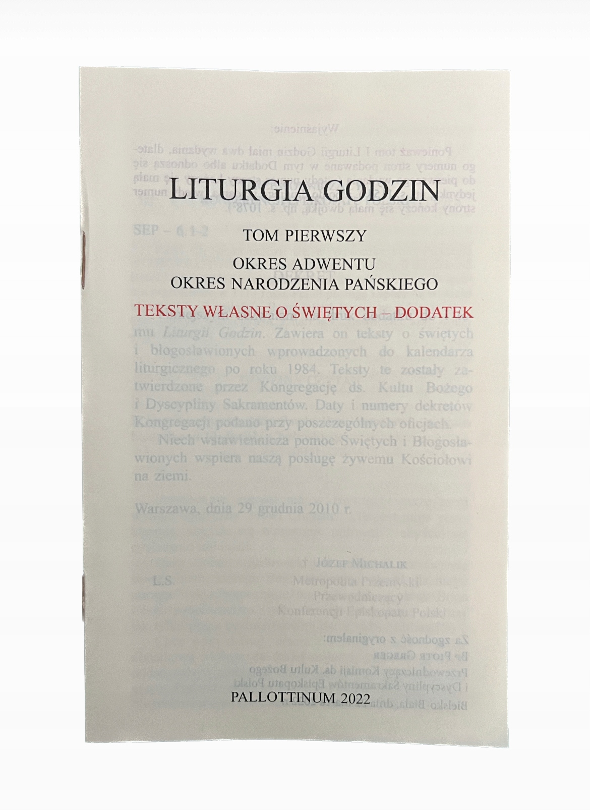 

Dodatek do Liturgii Godzin teksty o świętych t 1