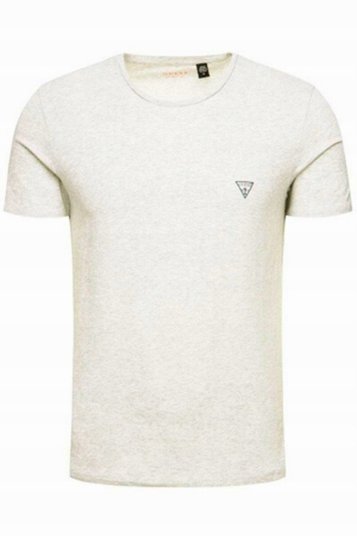 Guess tričko pánské XXL šedé bavlněné tričko regular fit, casual