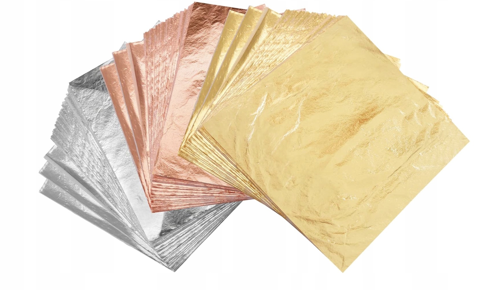 Zlaté Stříbrné Měděné Vločky Zlatá Fólie Na Decoupage 300 kusů