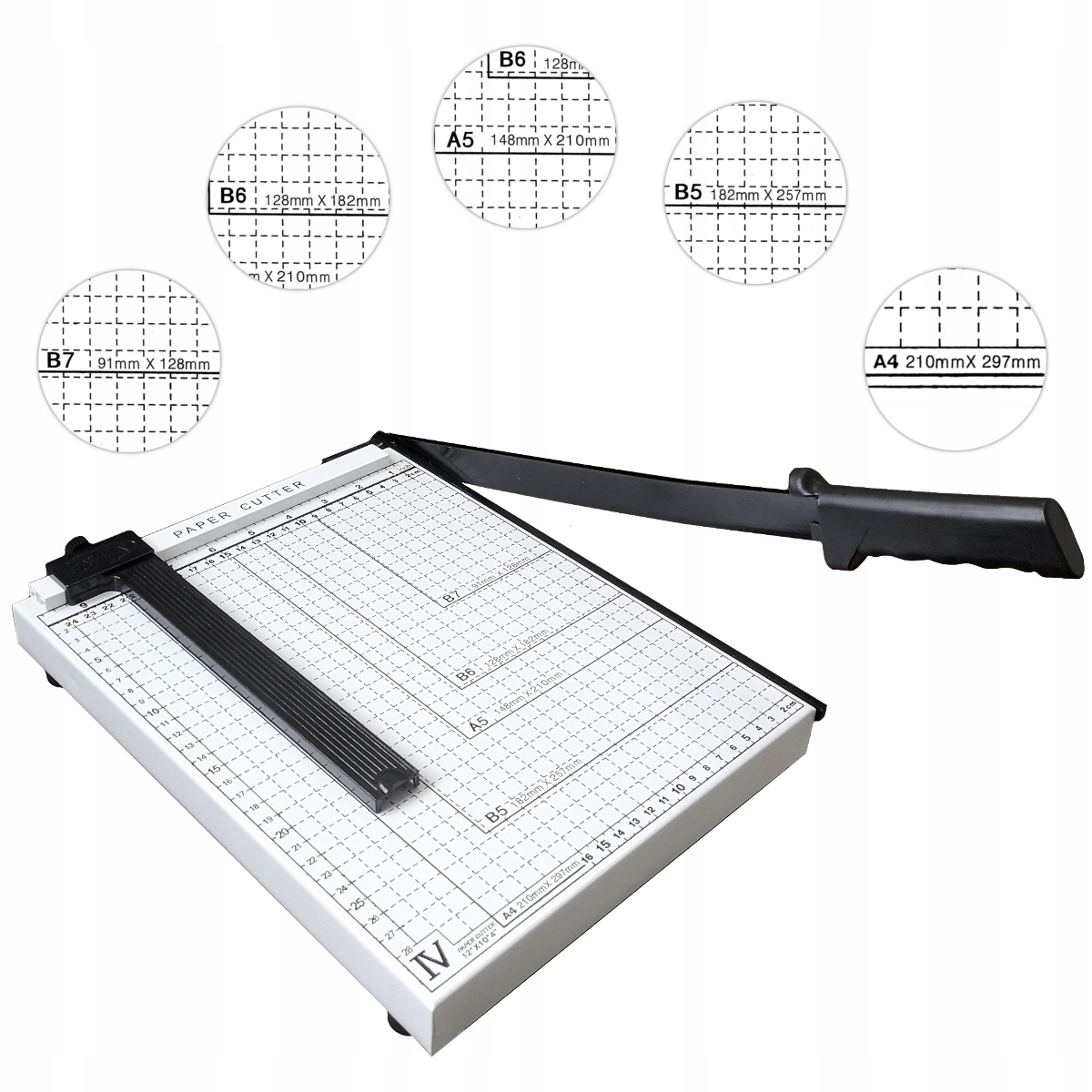 GILOTYNA cięcia papieru MOCNA METALOWA miara B7-A4 Typ gilotyna