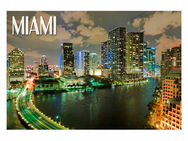 

Usa Miami Miasto Floryda Magnes na lodówkę