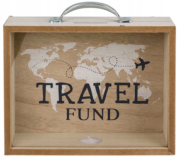 Skarbonka TRAVEL FUND kasa na PODRÓŻ Mapa Świata