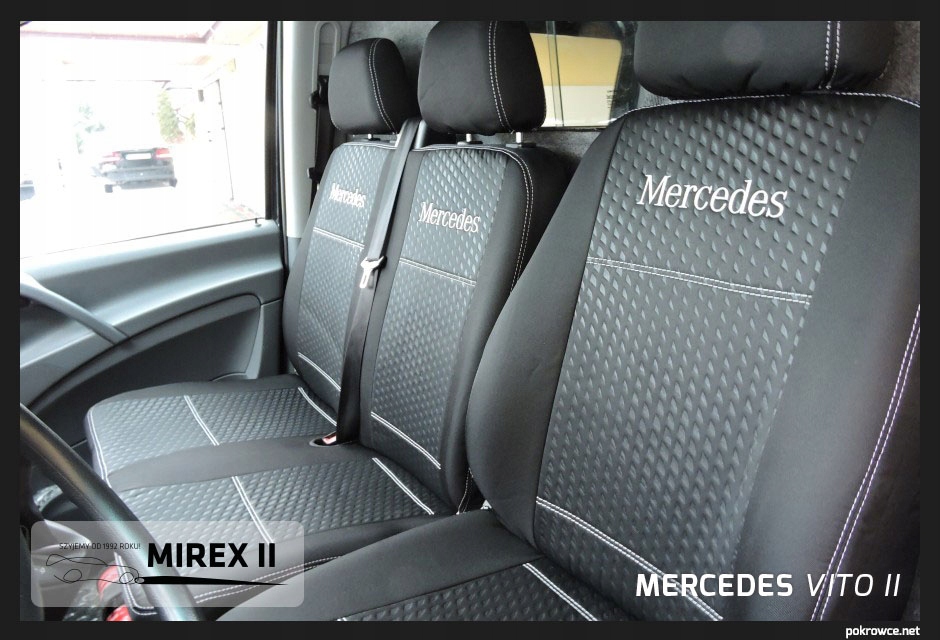 Pokrowce z tkanin Mercedes Vito II 3-osobowy Stan opakowania oryginalne