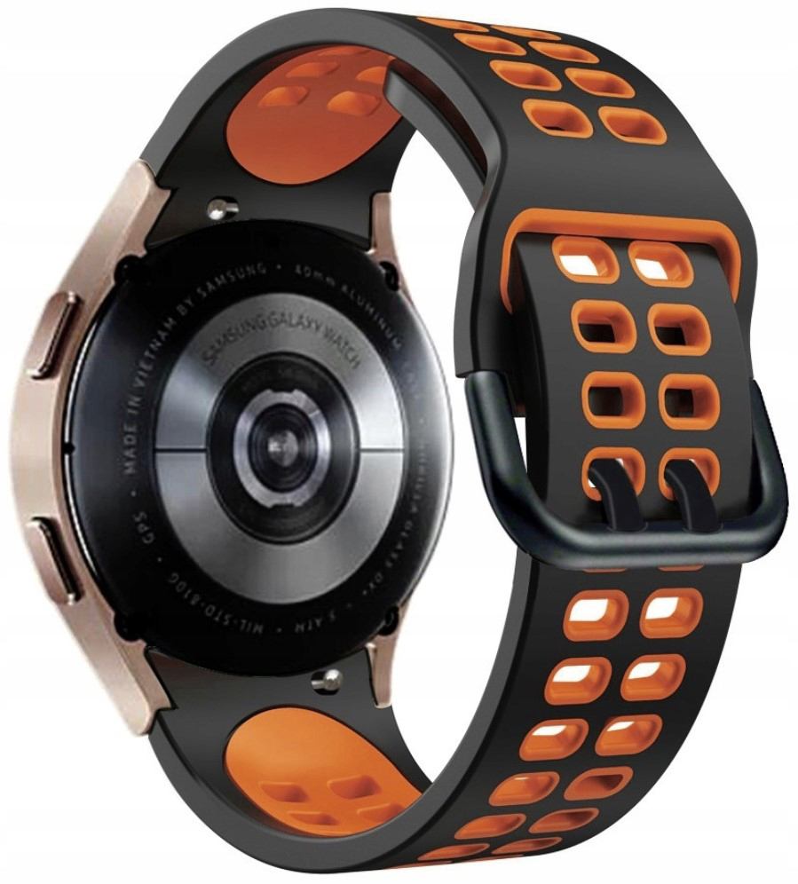 Czarno-pomarańczowy Pasek do Samsung Galaxy Watch 7 44mm (Tech-Band)
