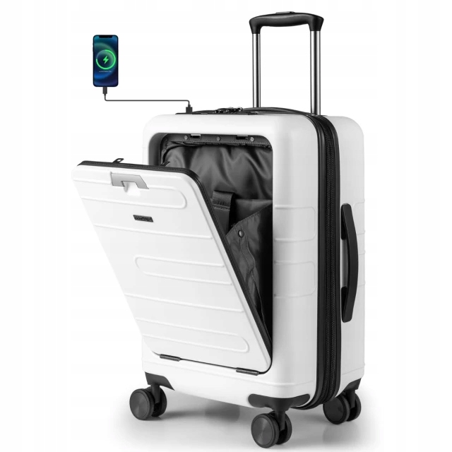 20" Walizka Podróżna 40L z Usb, Tsa i Kółkami