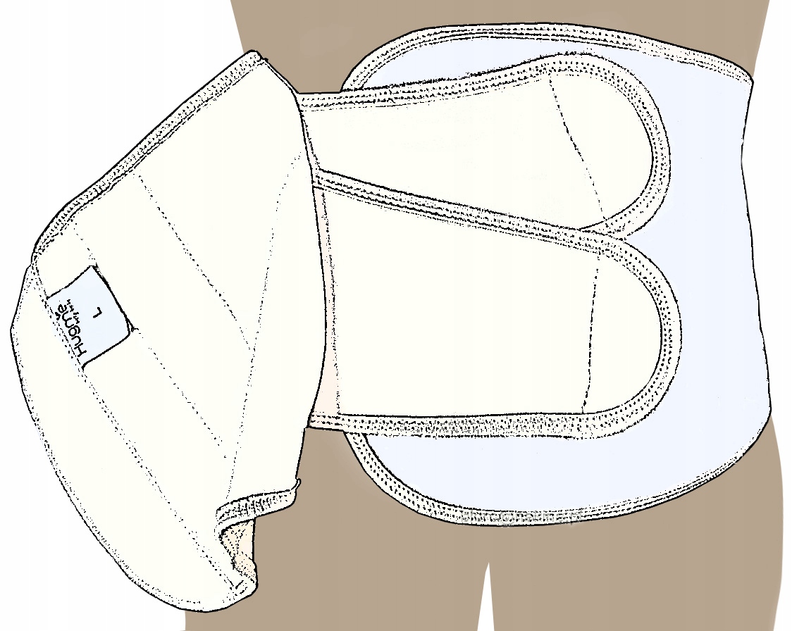 Pas poporodowy na rzepy, wzmocnienia lędźwiowe, L Rozmiar L