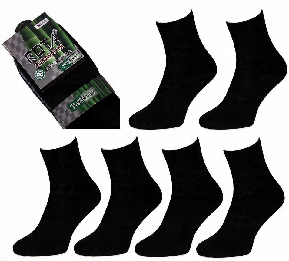 

6x Skarpety Bambusowe Bezuciskowe Termo 39-42