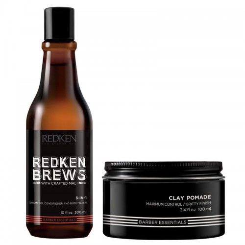 Redken Brews Clay pánský set pomáda šampon