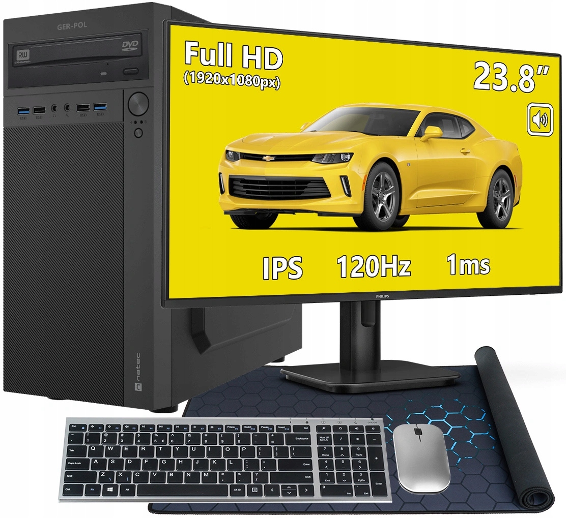Sada počítač Core i7 16GB Ram 512GB Ssd WiFi DVD Monitor 24" 120Hz