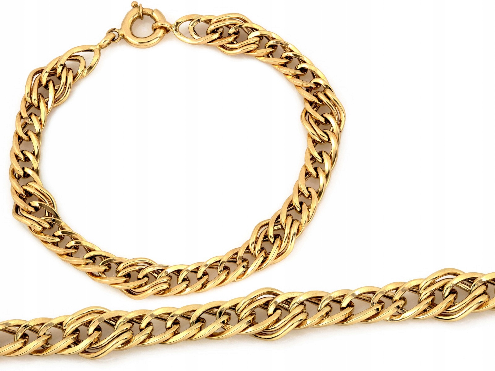 Exkluzivní zlatý 585 hustě tkaný náramek R19 Cm 6.64g na dárek 14k