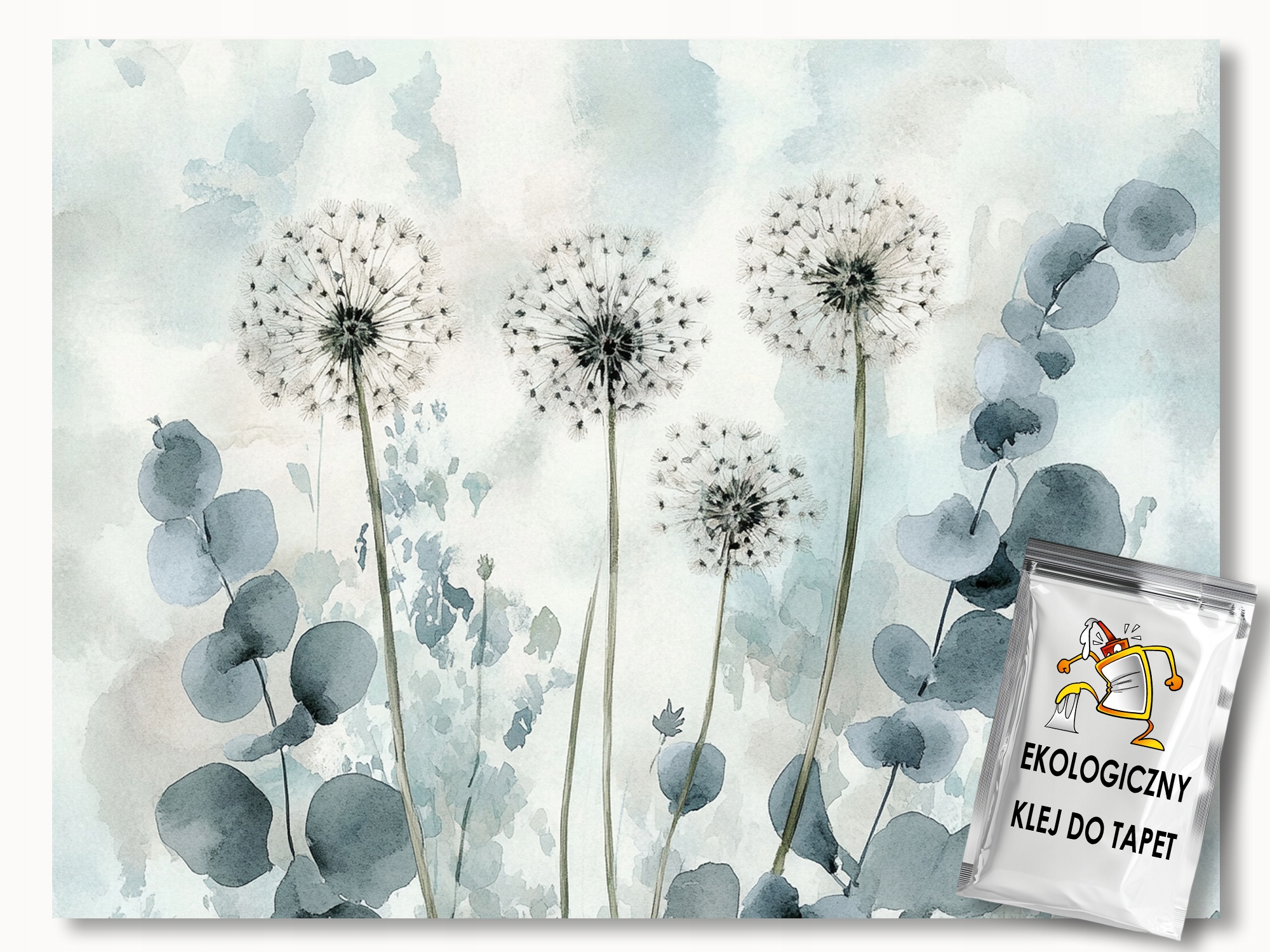 Fototapeta Flizelina Zahrada Pampeliška Eukalyptus Boho Scandi 250x175 155g