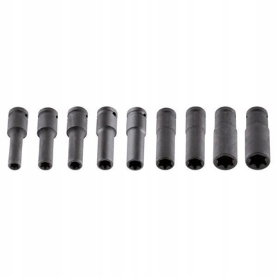 Nasadki udarowe 1/2" E10-E24 torx 9szt CrMo N