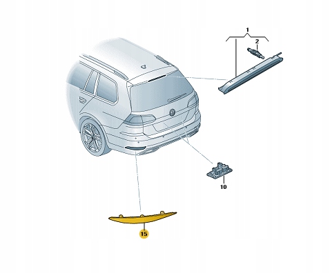 5G9945105B - VOLKSWAGEN OE Golf світловідбиваюче світло 2018 -