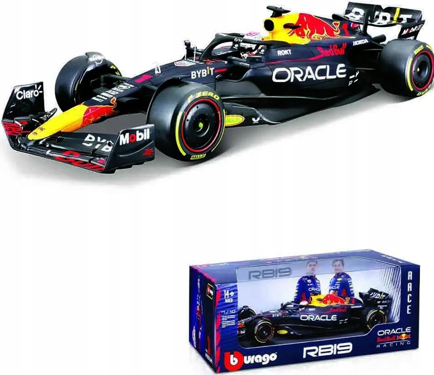 RB19 F1 Red Bull 2023 Max Verstappen BBurago Velký model 1:18
