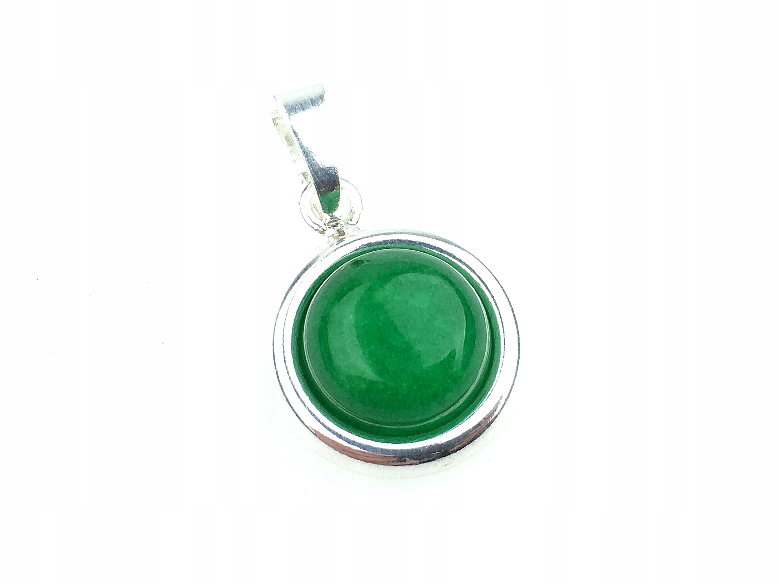 

srebrna zawieszka z kamieniem jadeit zielony pr925