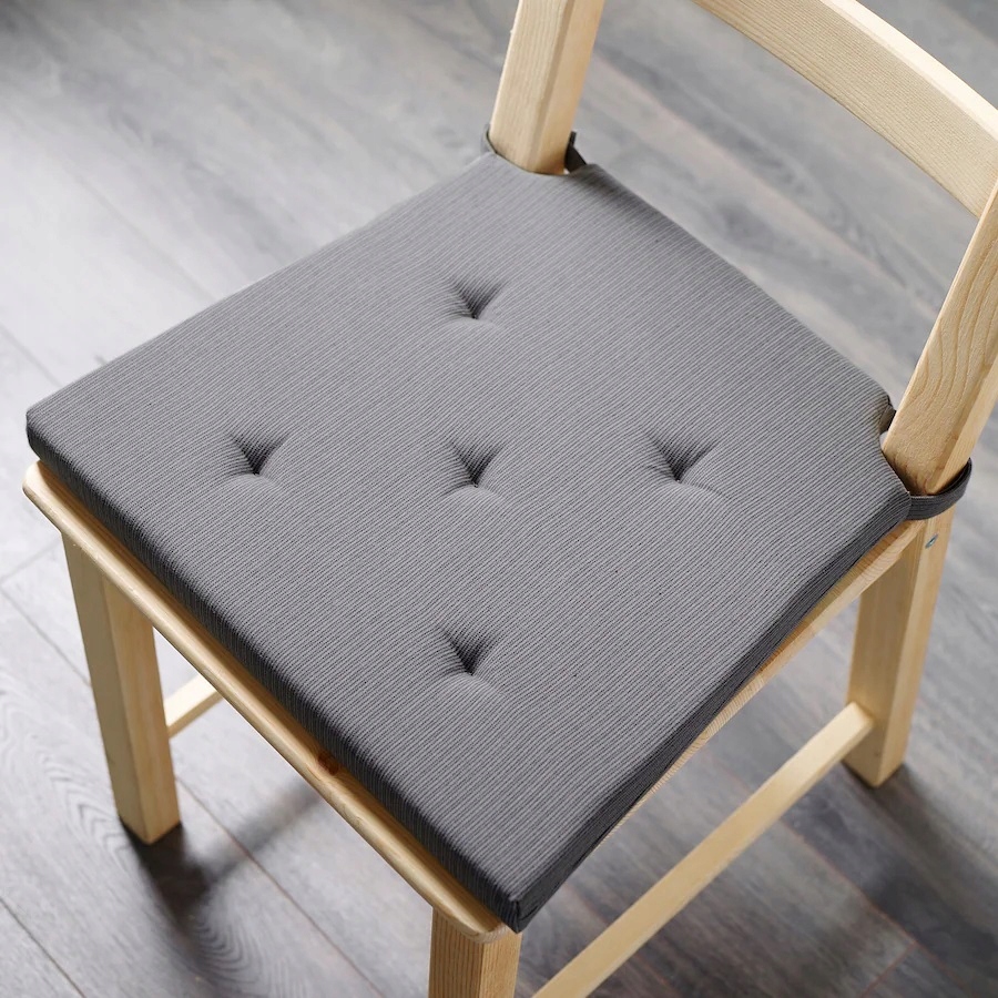 IKEA JUSTINA Poduszka na krzesło, szary Długość 40 cm
