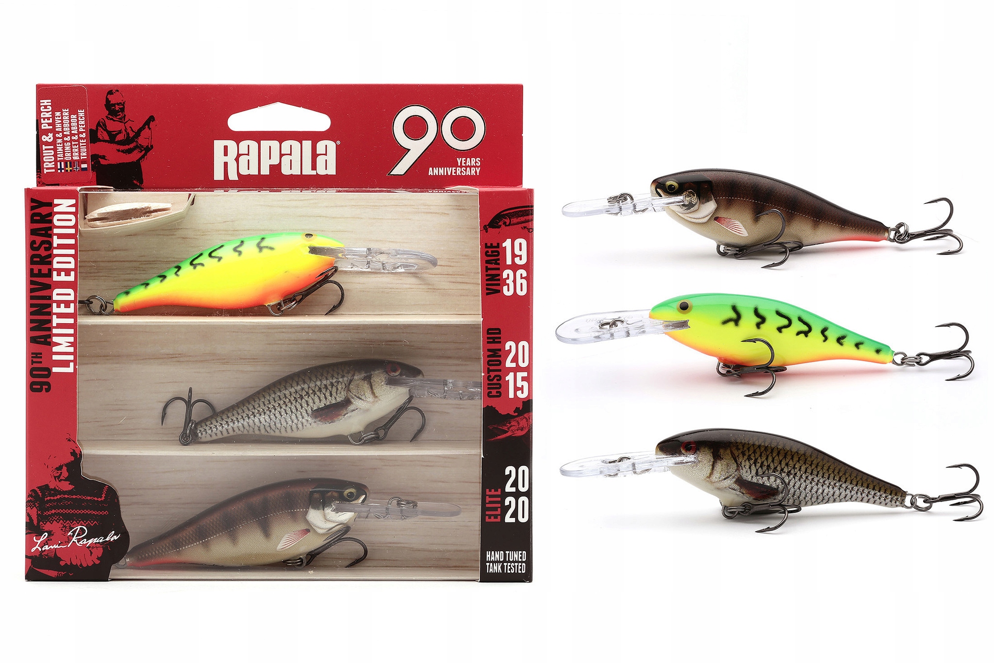 Jubileuszowy Limitowany Zestaw Woblerów Rapala 90 Years Lure