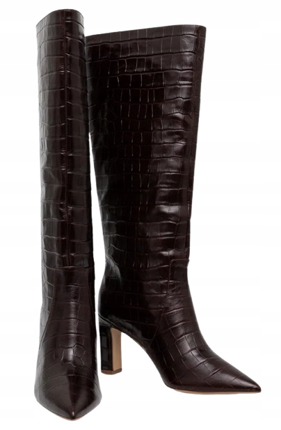 Aldo Dámské Kozačky S Efektem Krokodýlí Kůže Na Podpatku 40 T6I