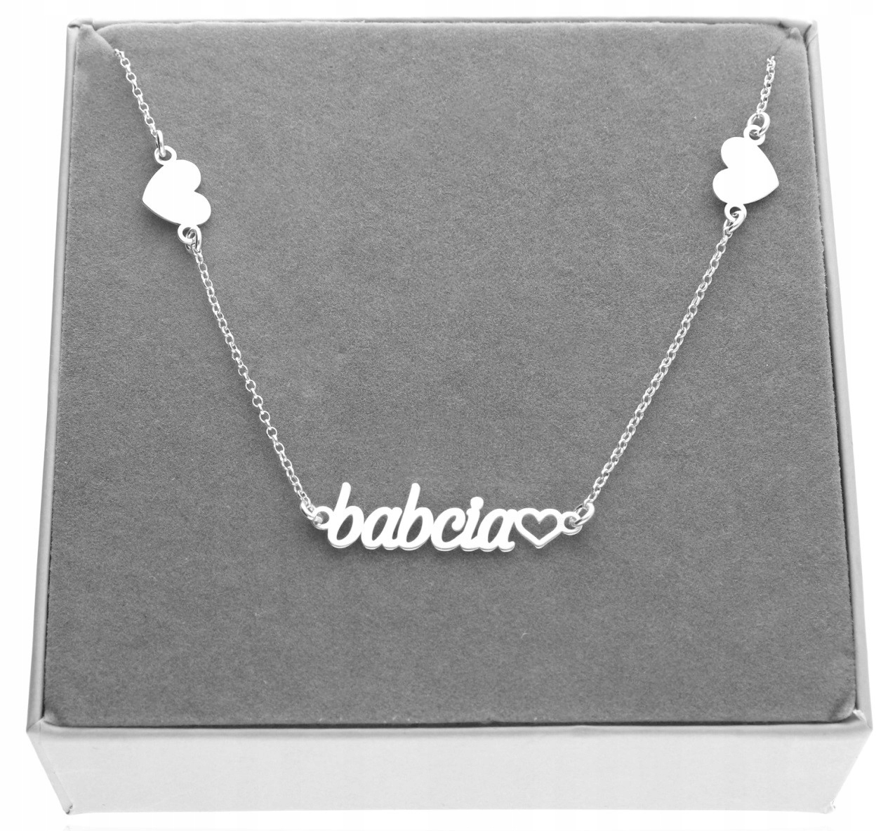 Stříbrný náhrdelník Babička pro babičku Den babiček stříbro 925 Gravírování jmen 40