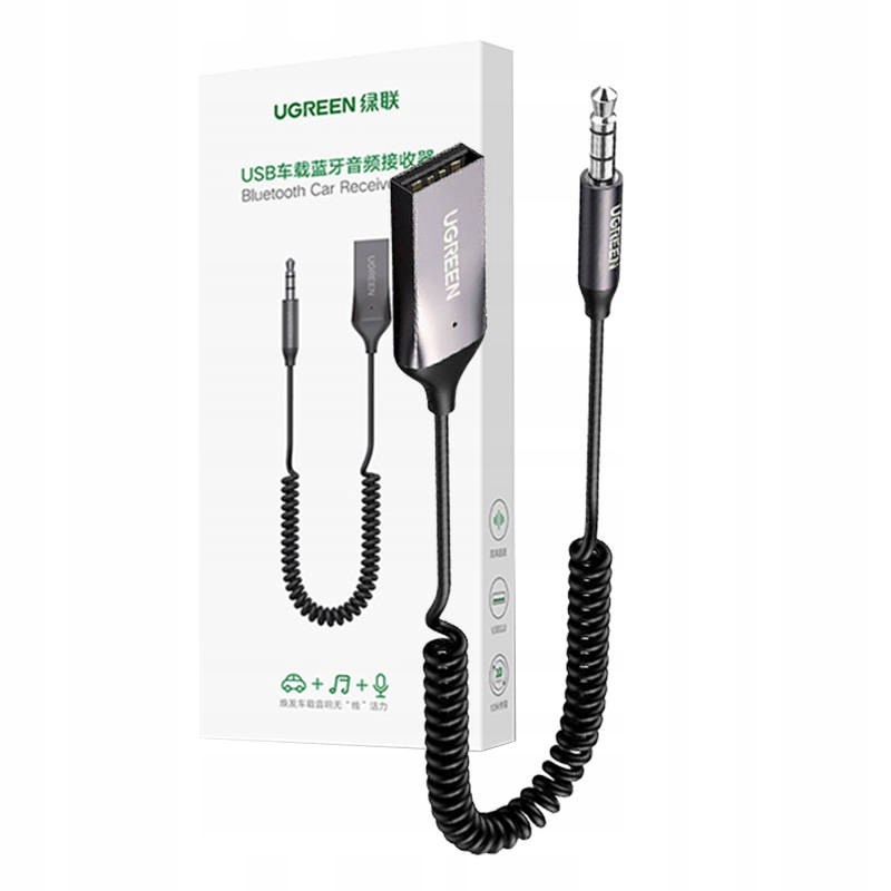 Odbiornik samochodowy Bluetooth Ugreen 70601B (szary)