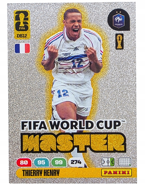 Karty Panini World Cup 2026 Master Legendy Futbolu DB12 Thierry Henry