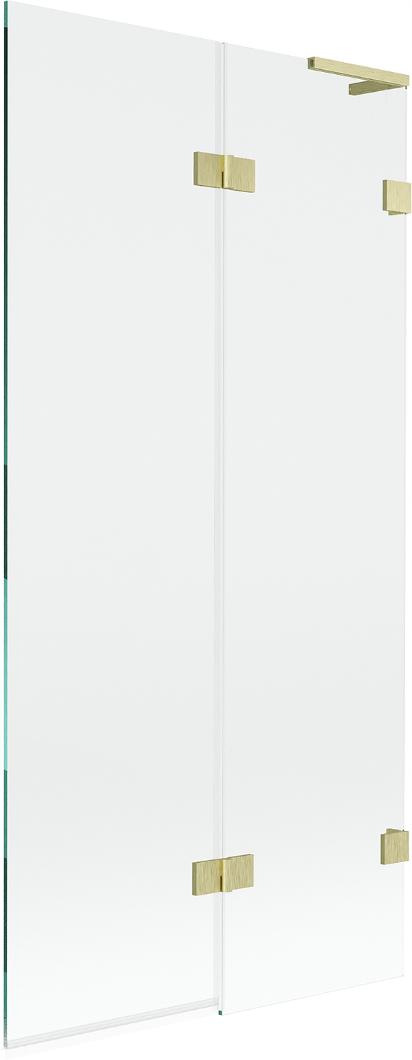 Mexen Lunar L vanová zástěna 2křídlá pravá 90 x 150 cm, transparentní, zlat