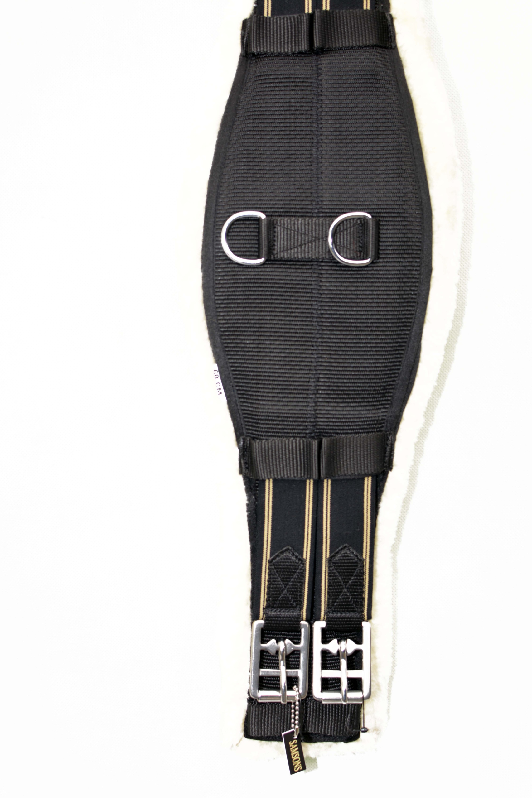 POPRĘG UJEŻDŻENIOWY Z GUMAMI 60CM Kolor dominujący czarny