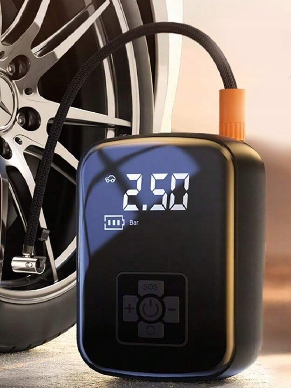 BEZPRZEWODOWY KOMPRESOR SAMOCHODOWY SPRĘŻARKA PRZENOŚNA ROWEROWA POMPKA KÓŁ Marka inna