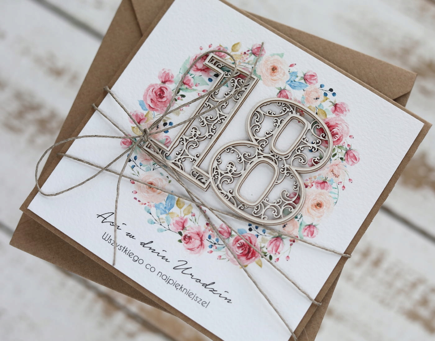 Unikátní ručně vyráběné přání k (18) osmnáctým narozeninám, nápad na pre