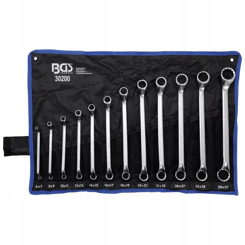 Sada 12 oboustranných očkových klíčů hluboko odsazených 6-32 mm Bgs 30200
